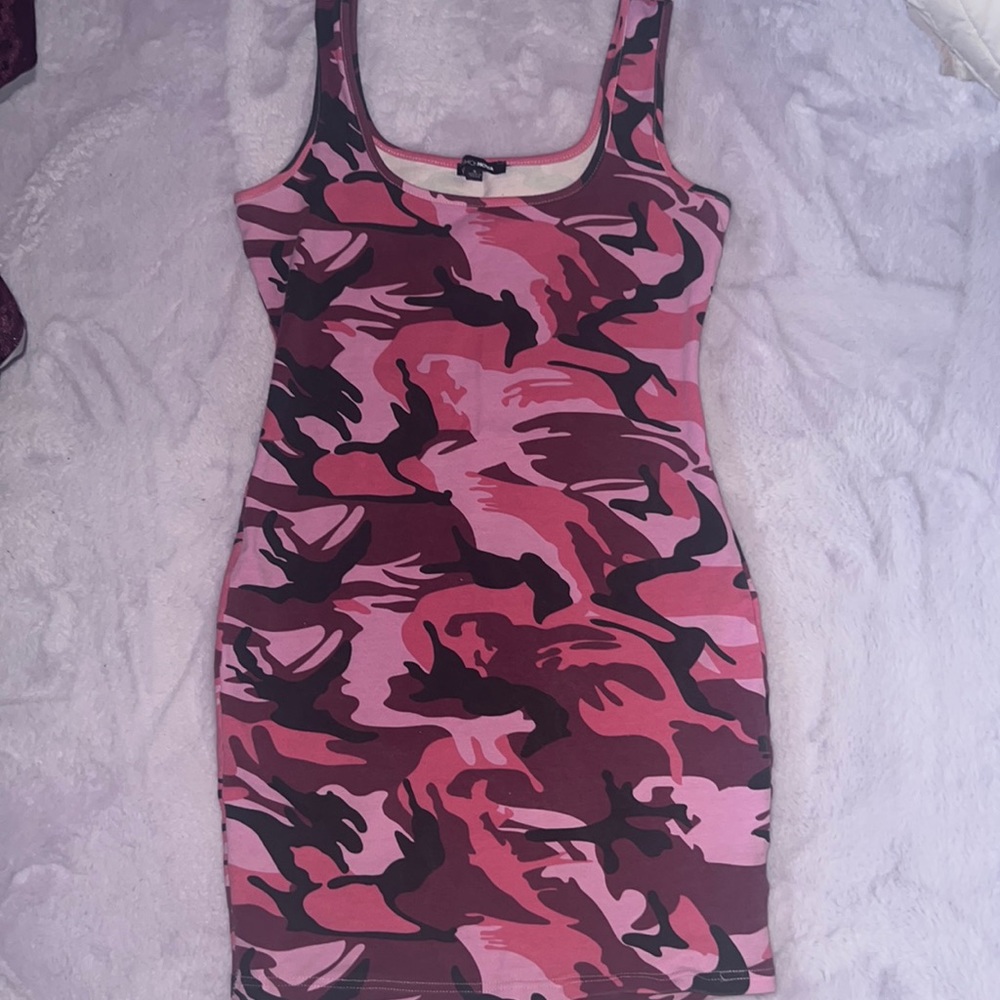 Pink camouflage dress